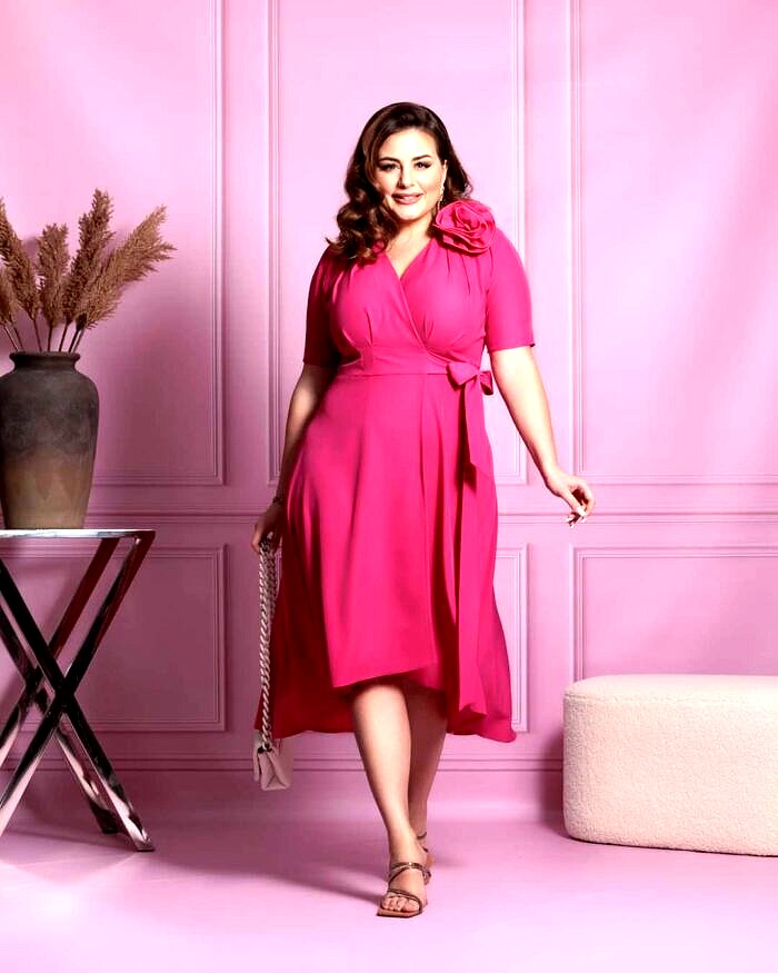 Sukienka midi Rosa M05043 - obrazek 5
