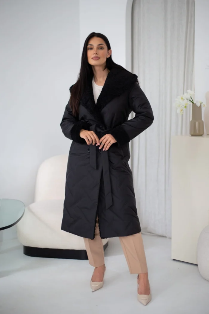 Stylowy płaszcz Larisa M20013 - obrazek 7