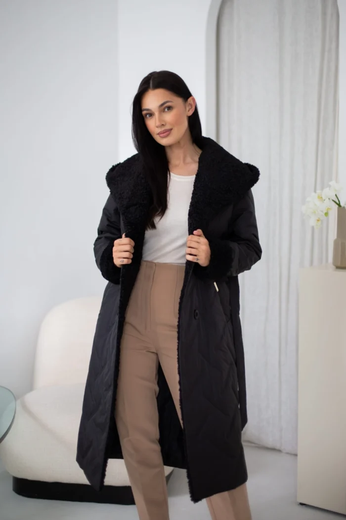 Stylowy płaszcz Larisa M20013 - obrazek 6