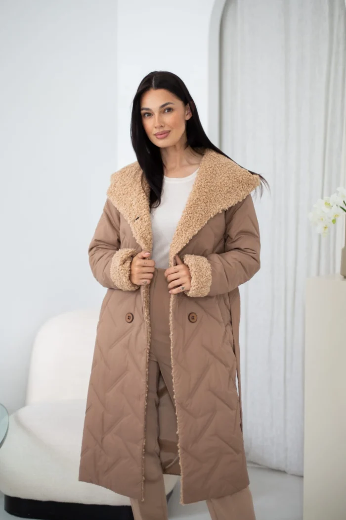 Stylowy płaszcz Larisa M20013 - obrazek 4